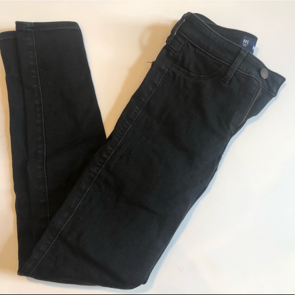 Black Jeans Higj Wasit No Rips